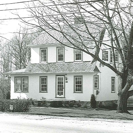 Black and white photo of the first Goddard School